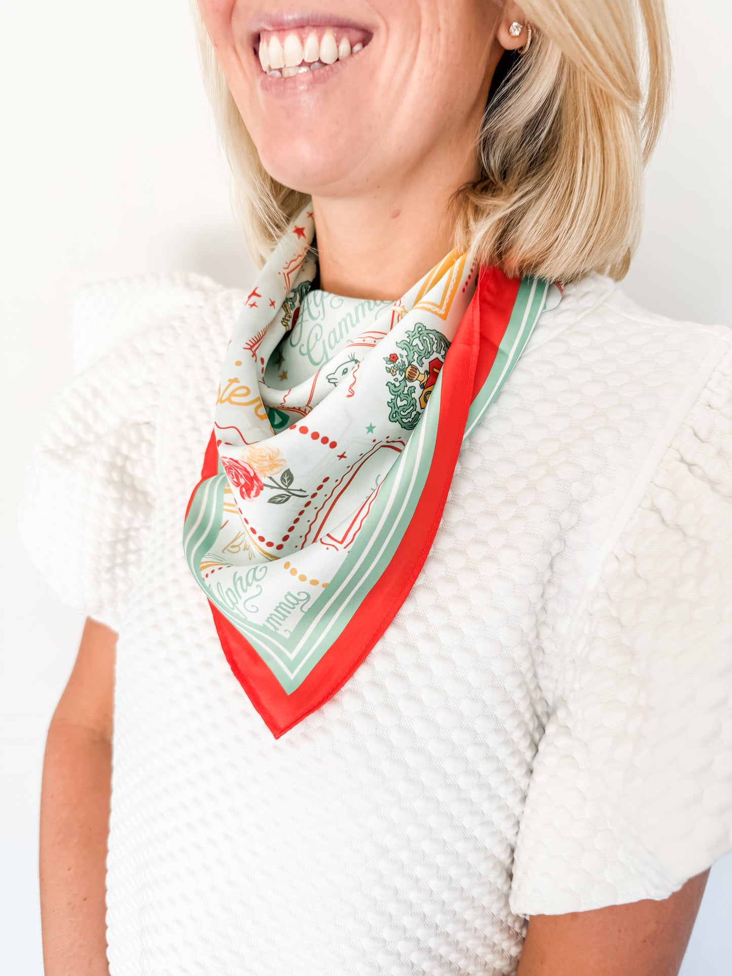 Alpha Gamma Delta Silk Scarf
