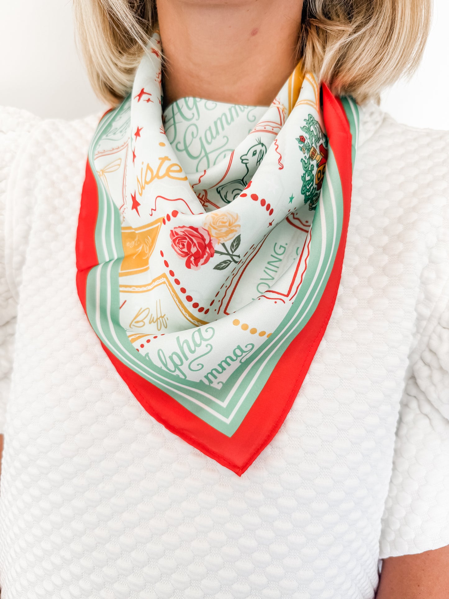 Alpha Gamma Delta Silk Scarf