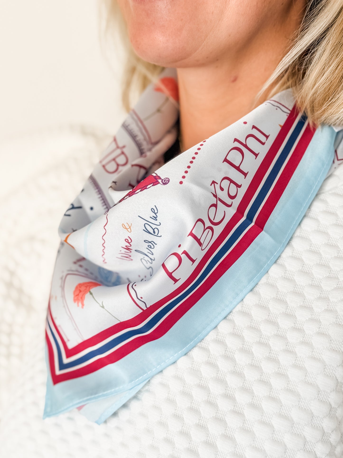 Pi Beta Phi Silk Scarf