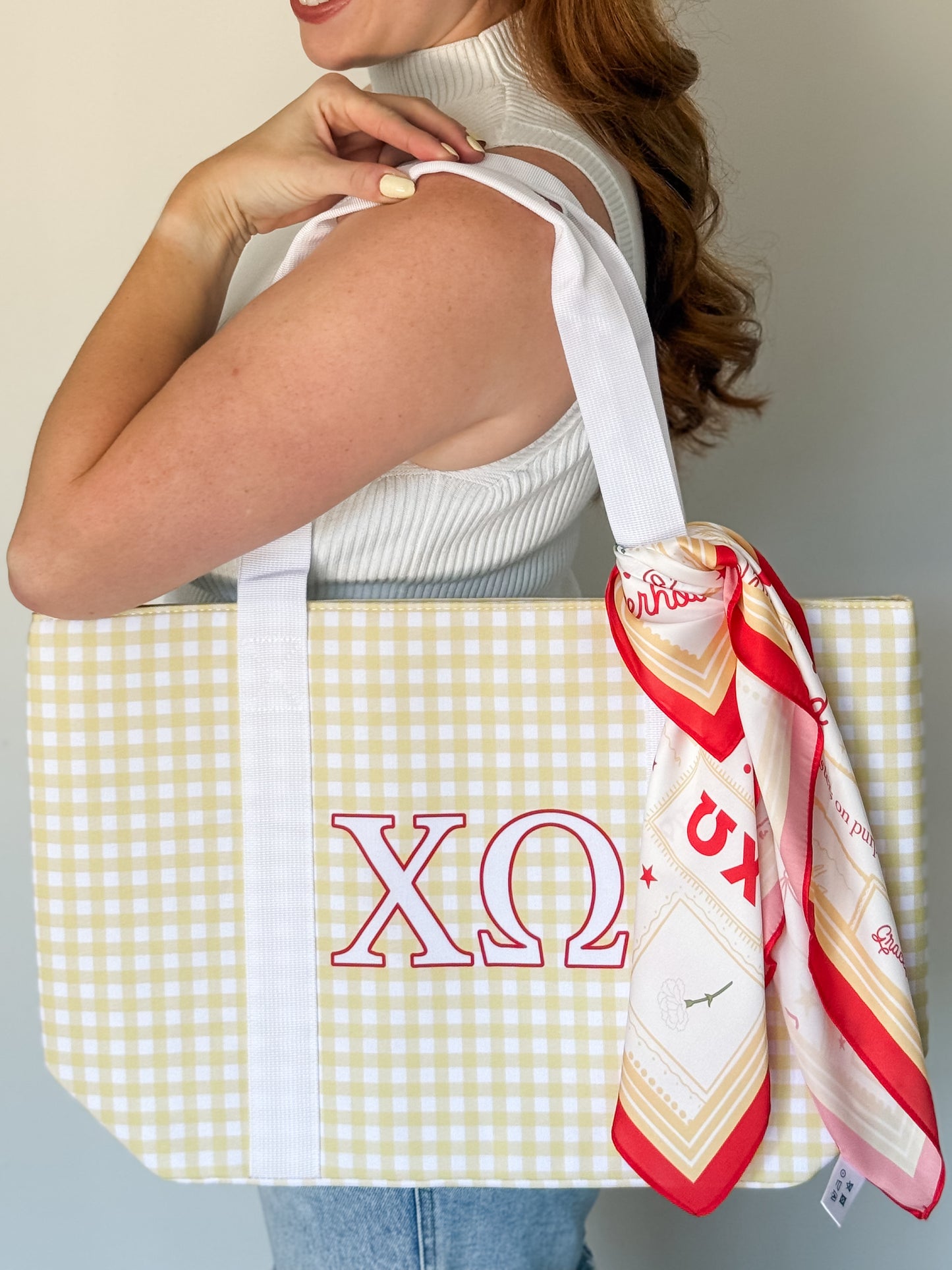 Chi Omega Silk Scarf