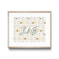 Framed poster with Kappa Alpha Theta Greek letters on a white background