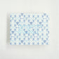 Watercolor art pring with decorative blue pattern and Kappa Kappa Gamma Greek letters on a white background