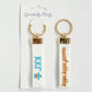 Kappa Kappa Gamma keychain on a white background with 'Gracefully Made' branding.