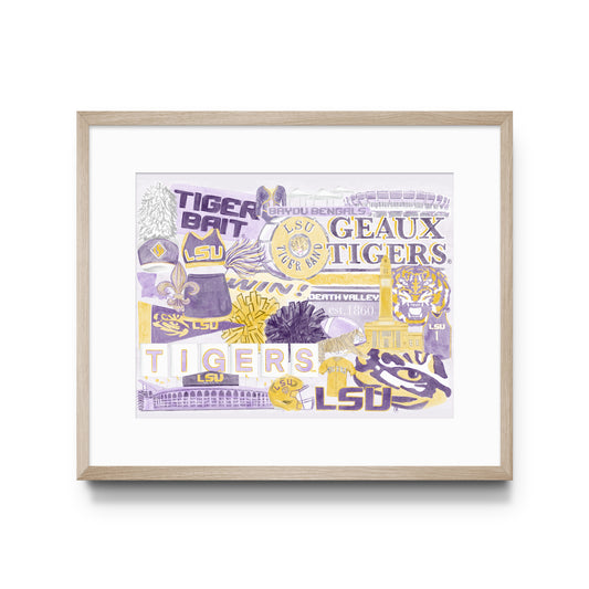 LSU Pop Art Print