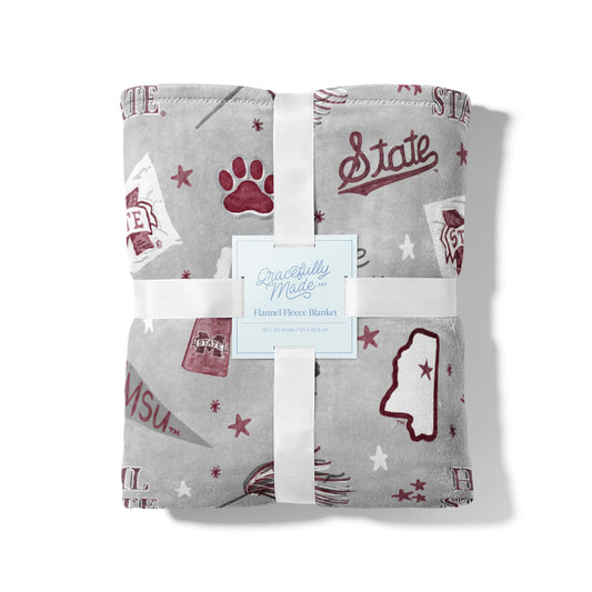 Mississippi State Flannel Fleece Blanket