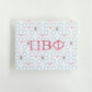 Art print with Phi Beta Phi pattern and Greek letters.