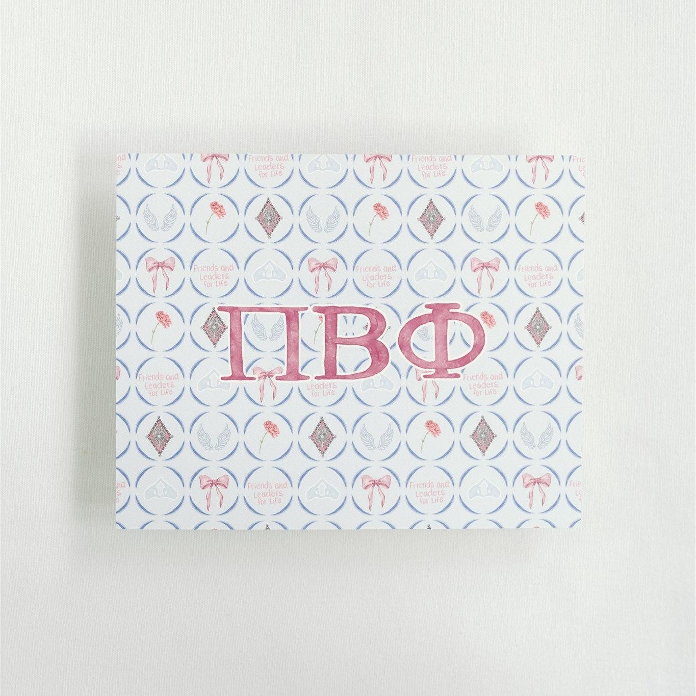 Art print with Phi Beta Phi pattern and Greek letters.