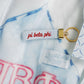 Keychain with 'pi beta phi' embroidery on the Phi Beta Phi fleece blanket.