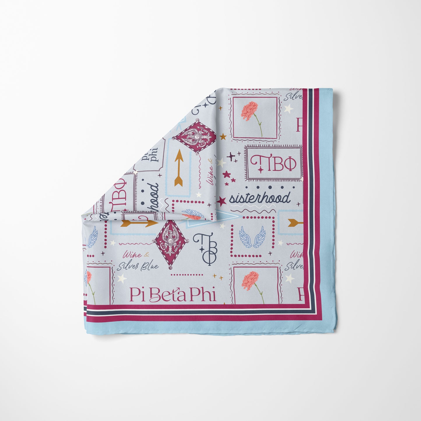 Pi Beta Phi Silk Scarf