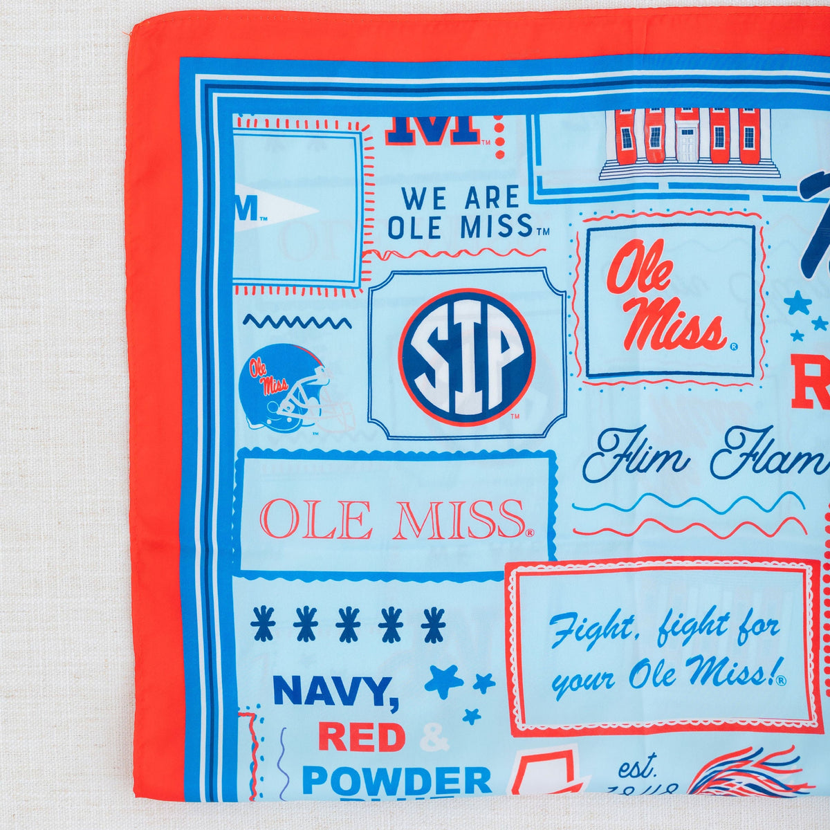 Ole Miss Silk Scarf