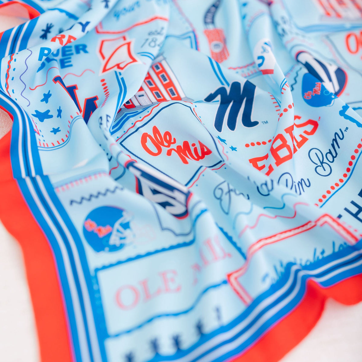 Ole Miss Silk Scarf