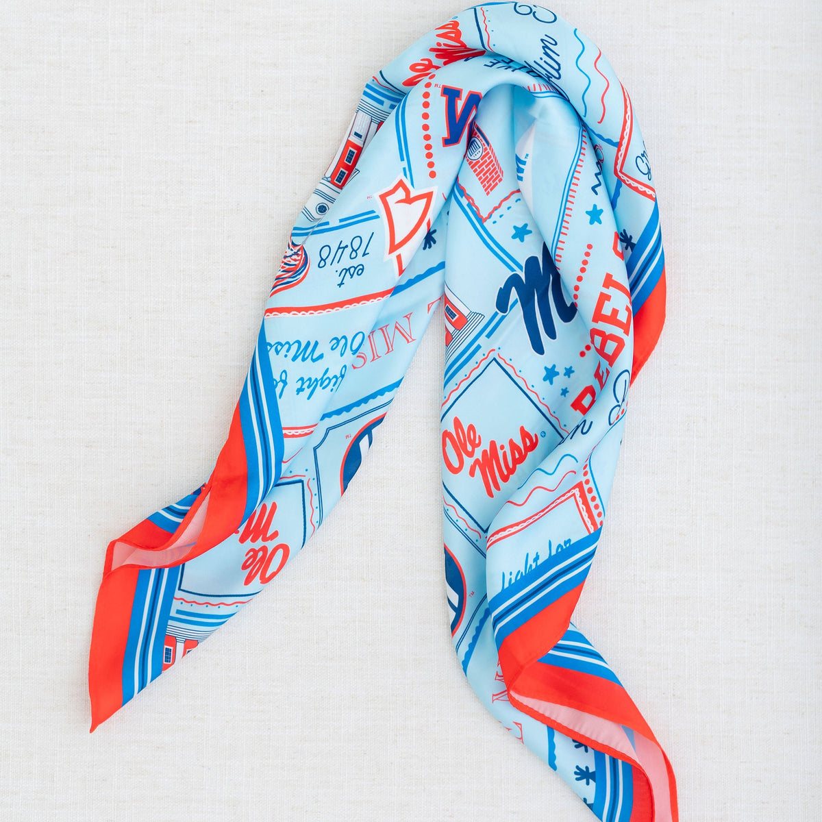 Ole Miss Silk Scarf