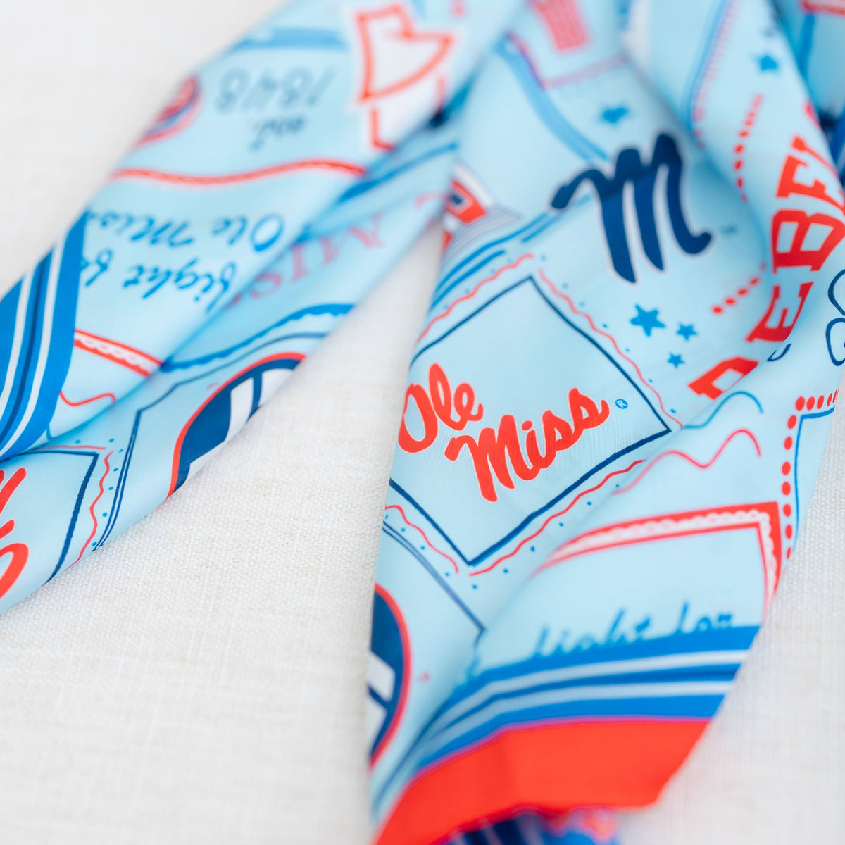 Ole Miss Silk Scarf