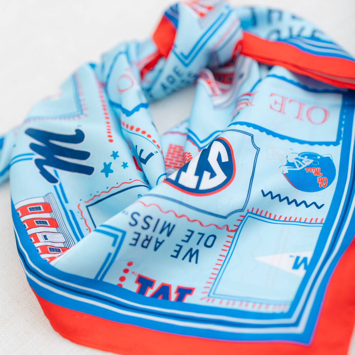Ole Miss Silk Scarf