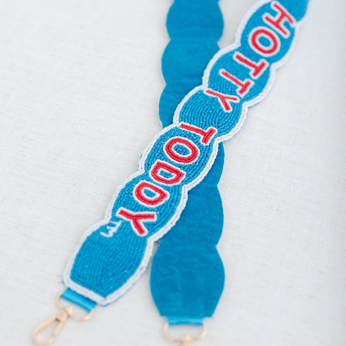 Ole Miss Fully Beaded Scalloped Purse Strap