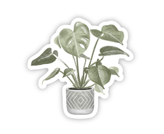 Potted Monstera Sticker