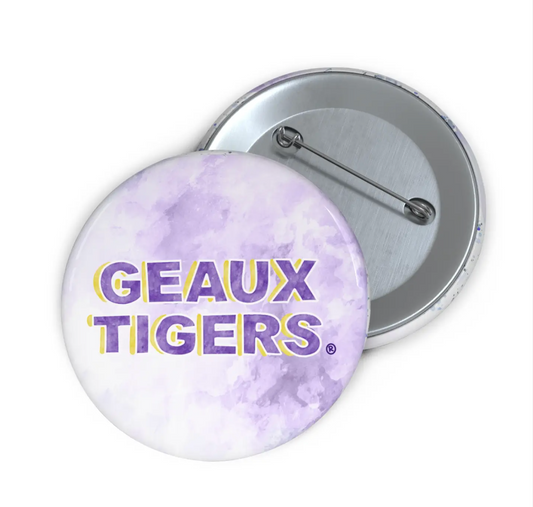LSU "Geaux Tigers" Game Day Button