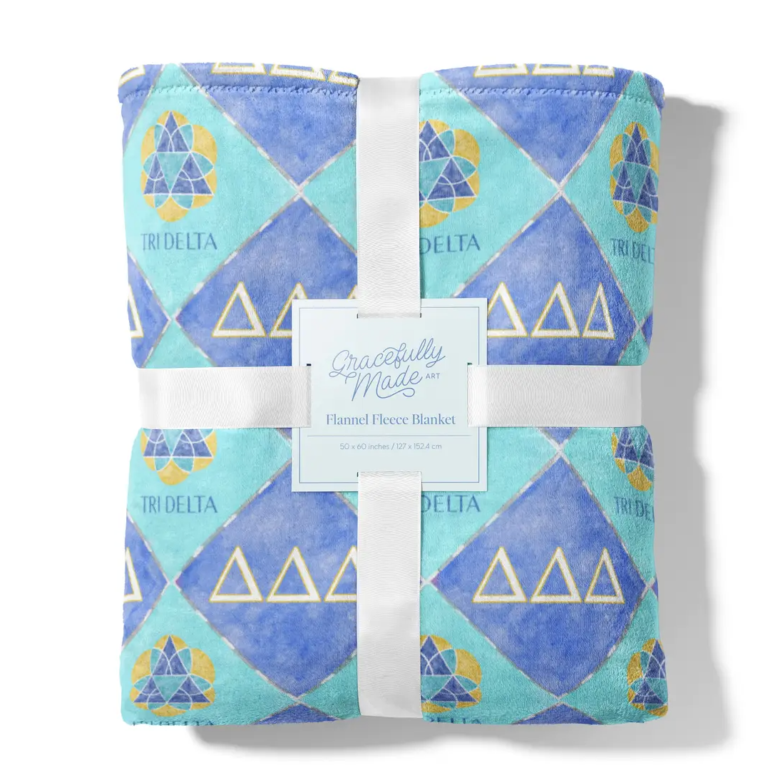 Delta Delta Delta (Tri Delta) Flannel Fleece Blanket