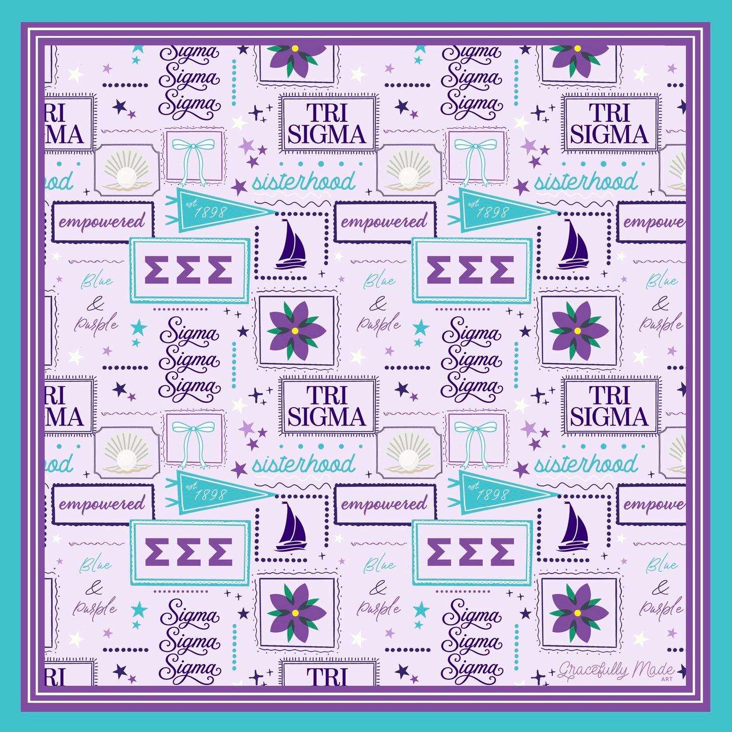 Sigma Sigma Sigma Silk Scarf