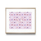 Framed art print with Sigma Kappa Greek letters and design on a white background