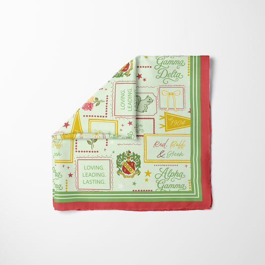 Alpha Gamma Delta Silk Scarf