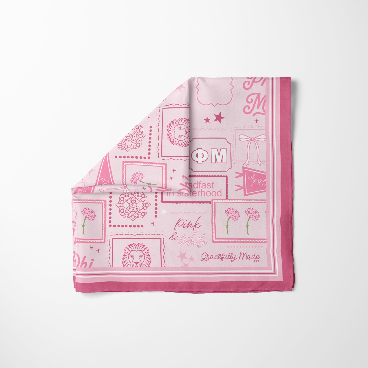 Phi Mu Silk Scarf