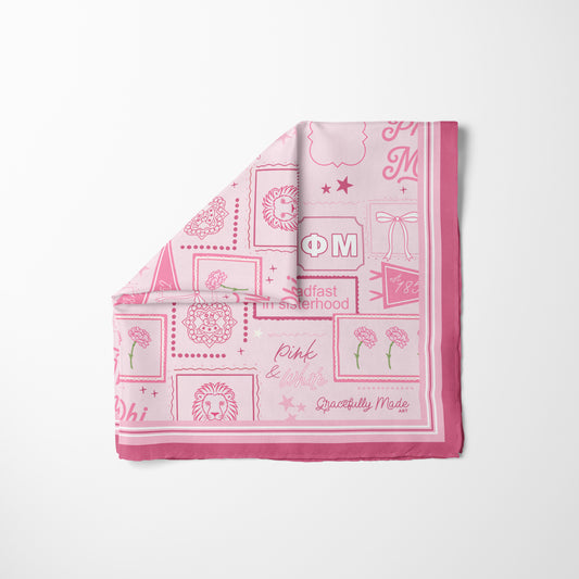 Phi Mu Silk Scarf