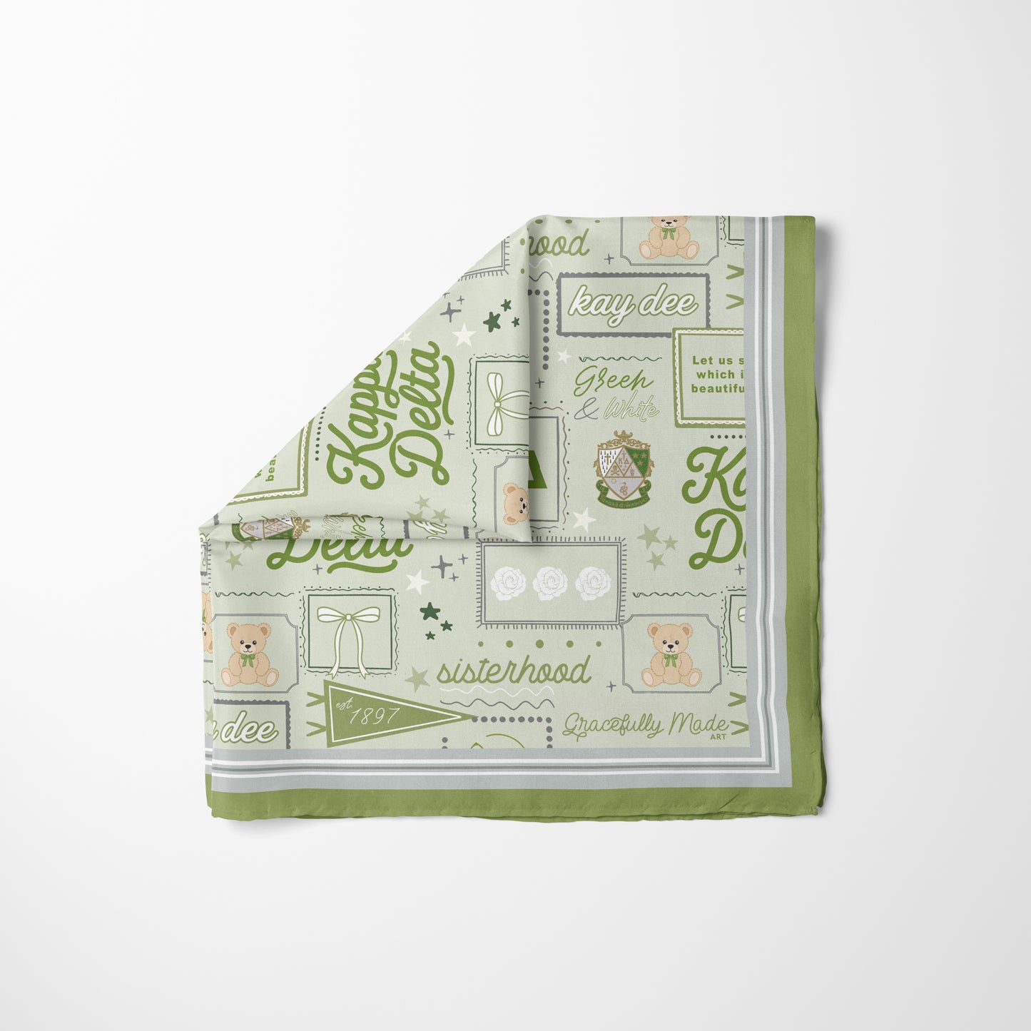 Kappa Delta Silk Scarf