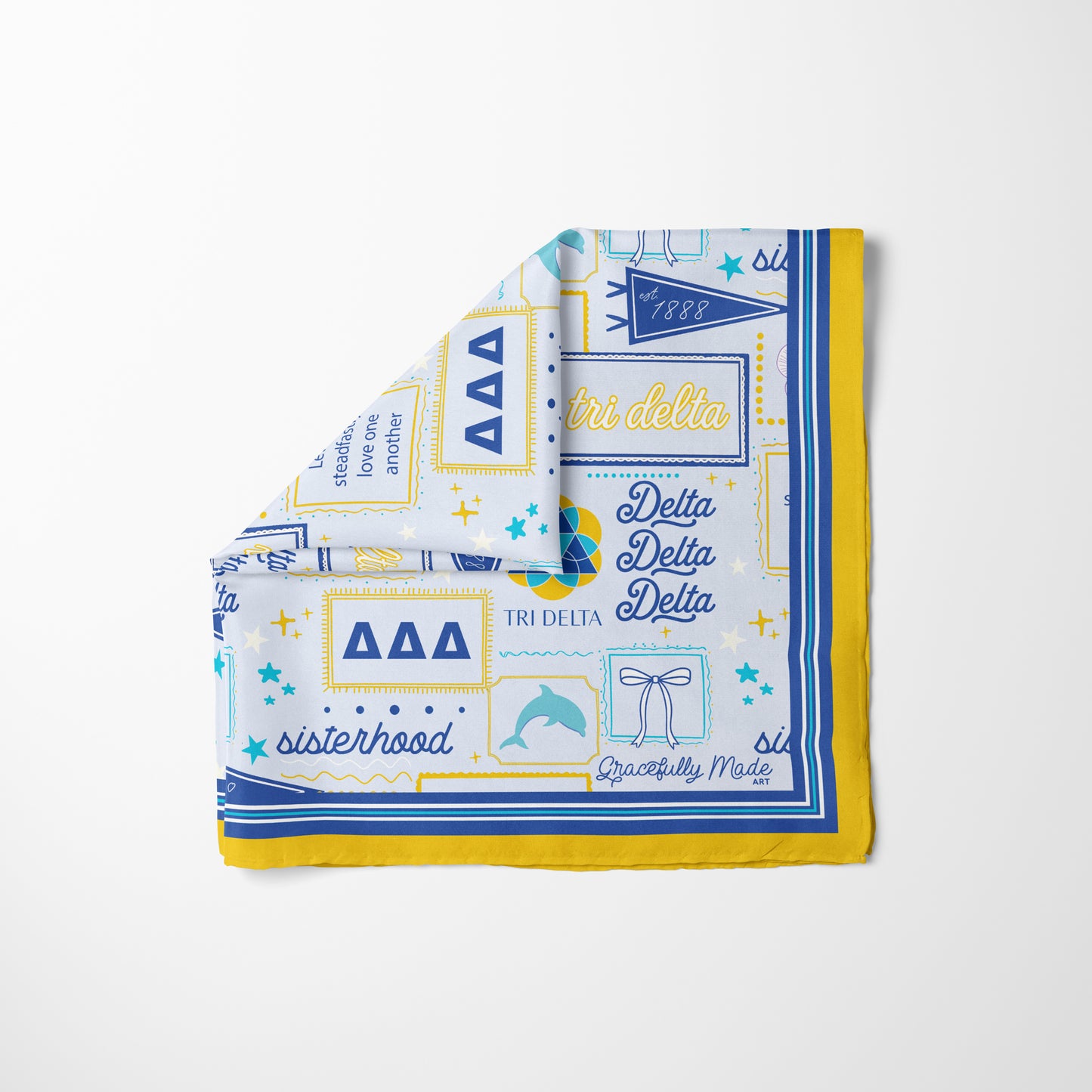 Delta Delta Delta Silk Scarf