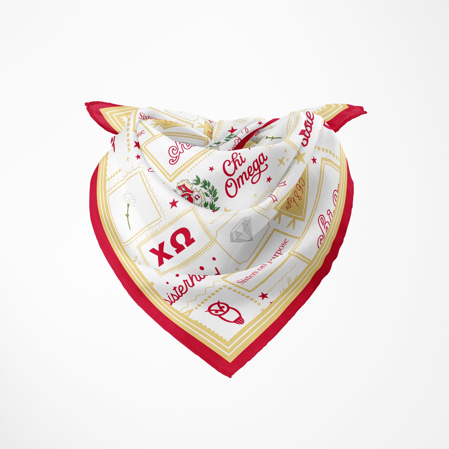 Chi Omega Silk Scarf