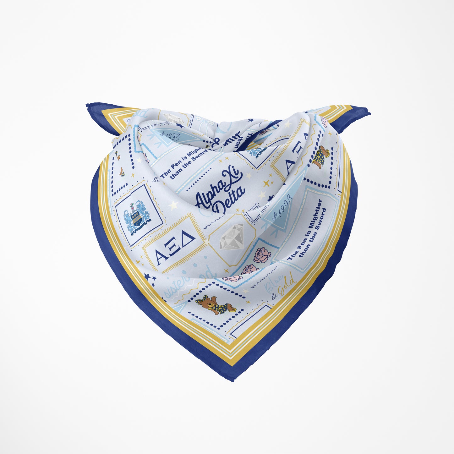 Alpha Xi Delta Silk Scarf