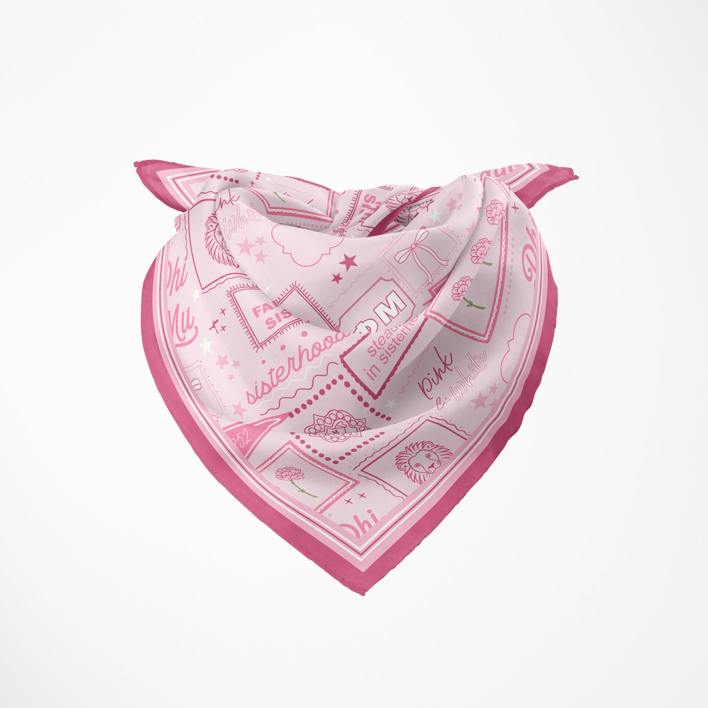 Phi Mu Silk Scarf