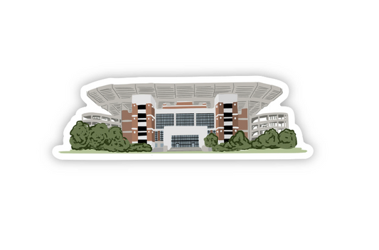 Sticker of the University of Alabama's Bryant Denny Stadium.