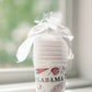 White plastic cups with University of Alabama symbols on them.