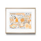 Framed artwork with Tennessee Volunteers-themed graphics on a white background