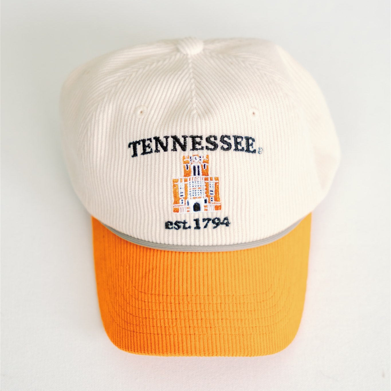 Baseball cap with 'TENNESSEE' and 'est. 1794' text on a white background