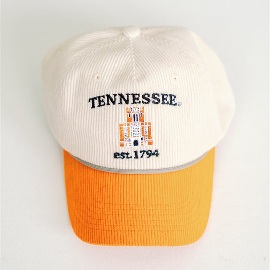 Baseball cap with 'TENNESSEE' and 'est. 1794' text on a white background