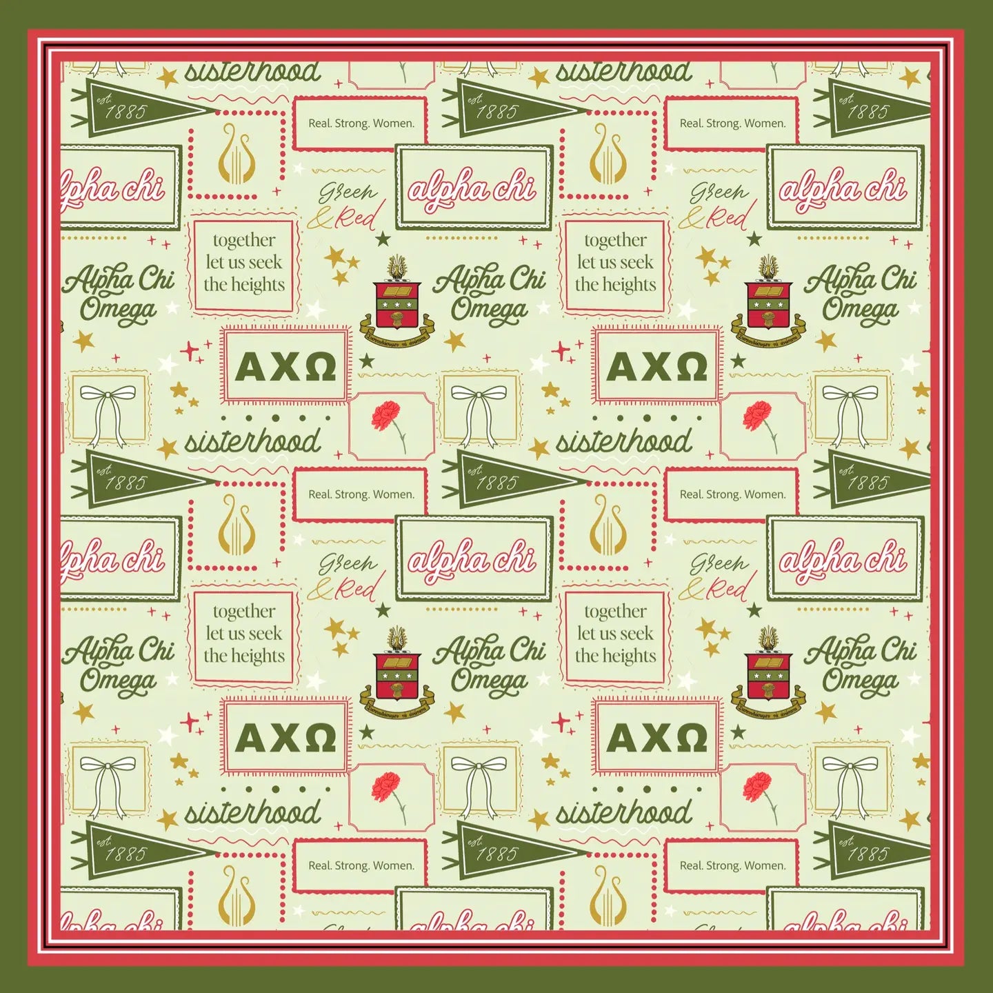 Alpha Chi Omega Silk Scarf