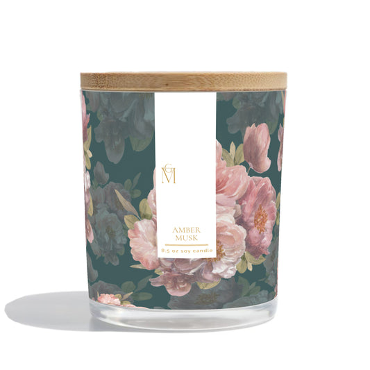 Amber Musk Soy Candle 8.5 oz