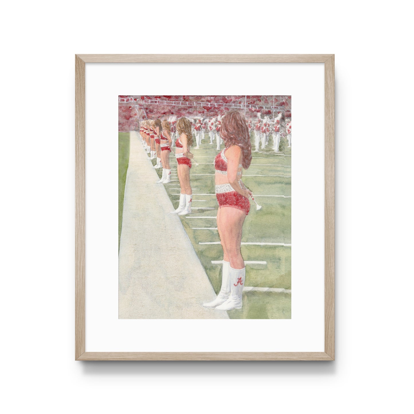 University of Alabama Crimsonette Art Print (Redhead)