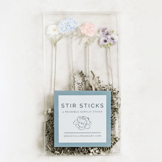 Assorted Flower Stir Sticks