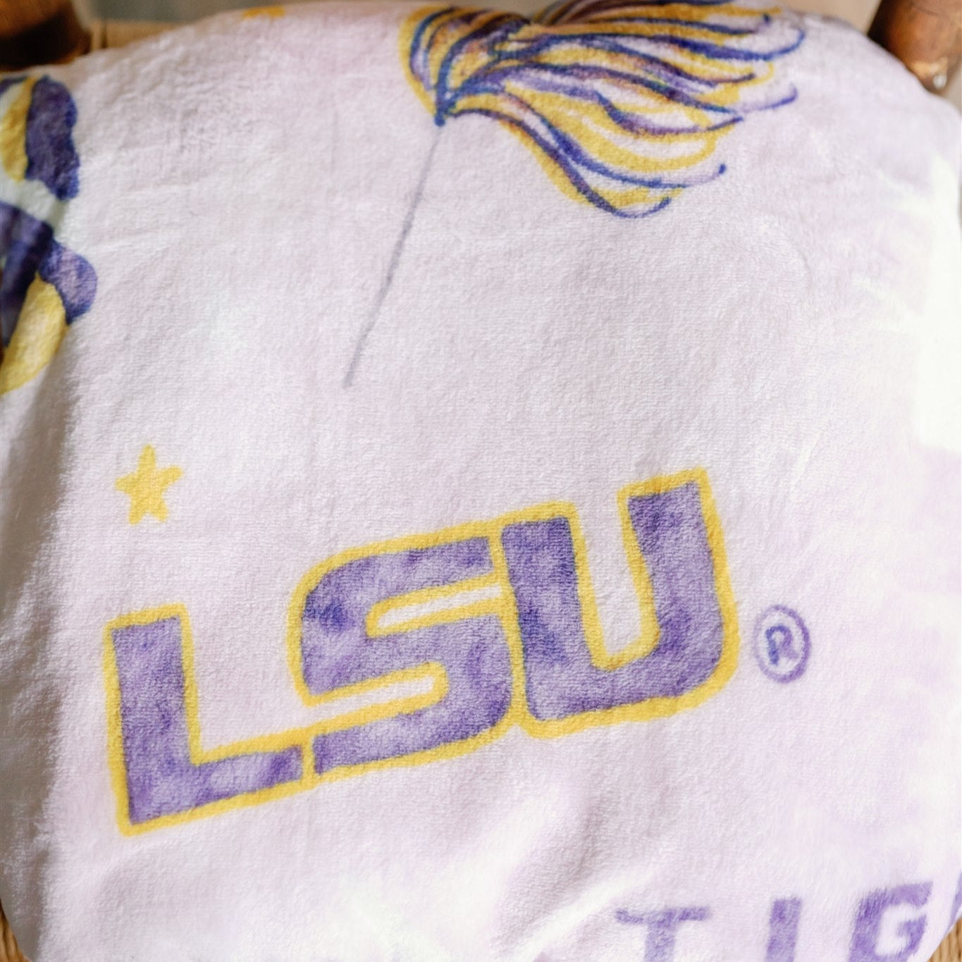 LSU Flannel Fleece Blanket