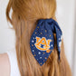 Navy Auburn University Beaded Scrunchie