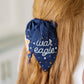 Navy Auburn University Beaded Scrunchie
