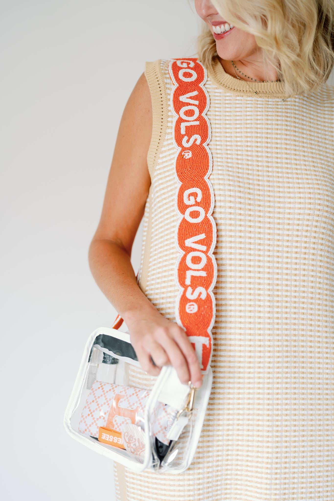 University of Tennessee Fully Beaded Scalloped Purse Strap