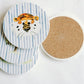 Ceramic Auburn Striped Coasters