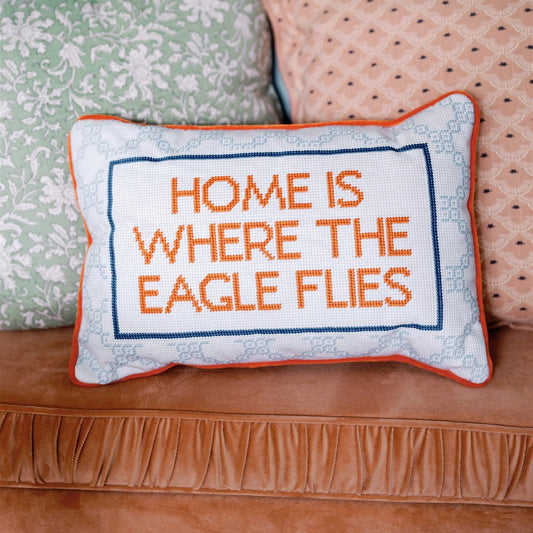 Eagle Needlepoint Pillow