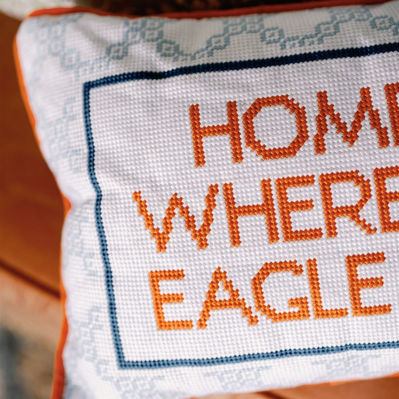 Eagle Needlepoint Pillow