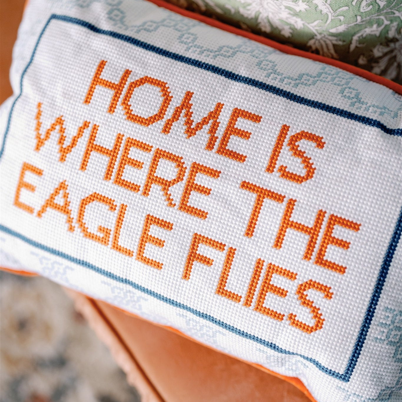 Eagle Needlepoint Pillow