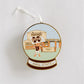 Enamel Mississippi State Snow Globe Ornament